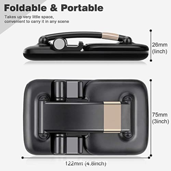 Adjustable and Foldable Desktop Mobile Phone Stand for Phone Comfortable with All Mobile for Desk, Bed, Table, Office, Video Recording, Home and Online Classes