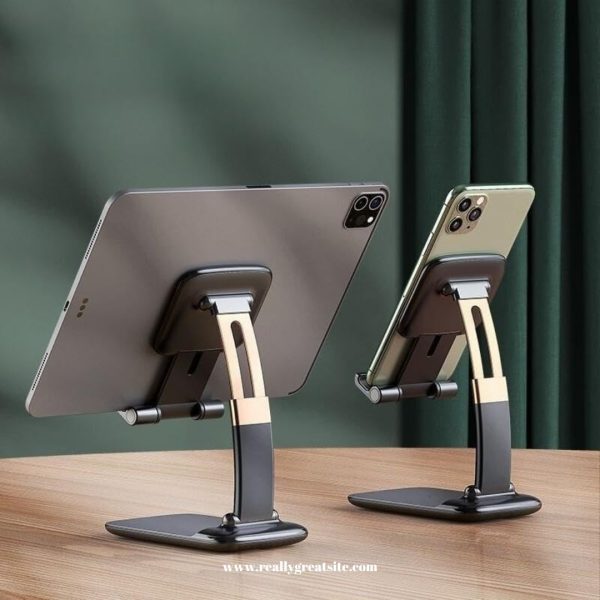 Adjustable and Foldable Desktop Mobile Phone Stand for Phone Comfortable with All Mobile for Desk, Bed, Table, Office, Video Recording, Home and Online Classes