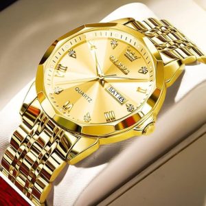 OLEVS 9931G New Exclusive Full Golden Quartz Watch for Men